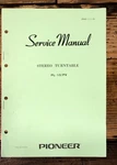 Pioneer PL-15 Record Player / Turntable Service Manual *original*. Fixed Price $19.97.
