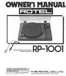 Rotel RP-1001 Turntable Owners Manual. Fixed Price $22.24.
