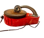 Rare Working 1940S General Electric Tear Drop Phonograph Stunning Red Marble. Fixed Price $249.00.