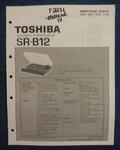 Toshiba SR-B12 Stereo Turntable Original Service Repair Manual. Fixed Price $19.94.