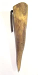 Antique Steer Horn Holder W/ Metal Hook Back For Whetstone. Fixed Price $38.00.