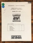 Onkyo CP-1130F Record Player / Turntable Service Manual *original*. Fixed Price $24.97.