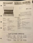 Sharp RP-113 Turntable Original Service Manual. Fixed Price $24.94.