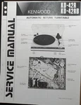 Kenwood KD-42RB Turntable Service Manual Photocopy. Fixed Price $24.99.