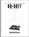 Kenwood KD-5077 Turntable Owners Manual. Fixed Price $13.95.
