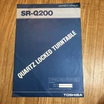 Vintage Toshiba ST-Q200 Quartz Locked Turntable Owner Manual Only. Fixed Price $9.99.