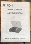 Denon DP-55K Record Player / Turntable Service Manual *original*. Fixed Price $34.97.