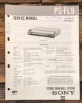 Sony PS-FL9 Record Player / Turntable Service Manual *original*. Fixed Price $29.97.