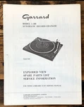 Garrard 5-300 Record Player / Turntable Service Manual *original*. Fixed Price $24.97.
