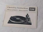 Vintage Elac Miracord 650 660H Turntable Record Player Owner's Manual 1971 Oem. Fixed Price $17.99.