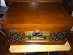 Vintage Pyle Classical Turntable With Am/fm Radio Model -PTCD4BT. Fixed Price $99.99.