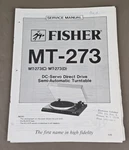 Fisher Turntable MT-273 Service Manual D-3543. Fixed Price $54.95.