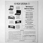 Rca Models VHP21 VHP25 VHP30 Portable Record Player - Service Manual 1966. Fixed Price $9.45.