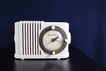 Vintage 1950S Dewald Midget Art Deco Century Old Antique Clock Radio. Fixed Price $175.00.