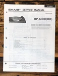 Sharp RP-6900 Record Player / Turntable Service Manual *original*. Fixed Price $19.97.