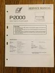 Sansui P-2000 Turntable Original Service Repair Manual. Fixed Price $14.94.