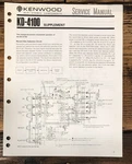 Kenwood KD-4100 Record Player / Turntable Supplement Service Manual *original*. Fixed Price $14.97.