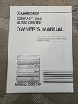 Goldstar Compact Disc Music Center Owner's Manual MODEL:GCD-31P. Fixed Price $16.90.
