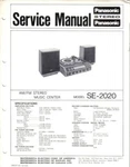 Panasonic Service Manual For SE-2020. Fixed Price $15.99.