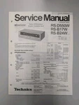 Technics RS-D550W/B17W/B24W Double Cassette Deck Service Manual D-5029. Fixed Price $54.95.