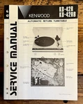 Kenwood KD-42RB Record Player / Turntable Service Manual *original*. Fixed Price $19.97.