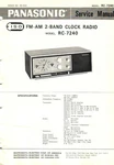 Panasonic Service Manual RC-7240(PDF Format). Fixed Price $16.99.