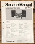 Panasonic SE-1260 Service Manual *original*. Fixed Price $14.97.
