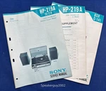 Original Sony HP-219A Music System / Bsr C-141 Turntable Service Manuals. Fixed Price $19.95.