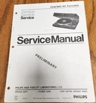 Philips 22AF867-44 Turntable Prelim. Service Manual. Fixed Price $12.95.
