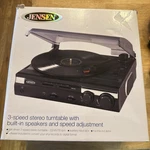 Jensen Record Turntable 3-SPEED Usb Stereo Vinyl Player JTA-2301 Tested Exc. Fixed Price $32.26.