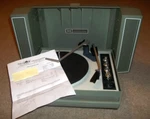 Reconditioned Silvertone Stereo Solid State Suitcase Vinyl Record Player Works. Fixed Price $298.99.