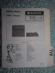 Sanyo TP-687 877 Service Manual Original Repair Book Stereo Turntable. Fixed Price $19.98.