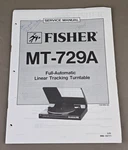 Fisher Turntable MT-729A Service Manual D-3551. Fixed Price $54.95.