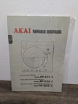 Akai AP-B21 AP-D33 AP-Q55 Record Player Turntable Service Manual Original Repair. Fixed Price $16.19.