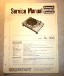 Original Panasonic SL-1100 Service Manual W/ Schematics Not Copy. Fixed Price $29.99.