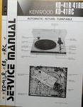 Kenwood KD-41RB KD-41RC Turntable Service Manual Original. Fixed Price $49.99.