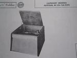 Capehart 46TP56B & 46TP56M Phonograph Photofact. Fixed Price $6.50.