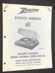 Zenith RC30 MC9040 169-576 Service Manual Record Changers Original. Fixed Price $19.99.