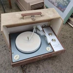 Vintage Admiral High Fidelity Suitcase Record Player W Built Speakers. Fixed Price $200.00.