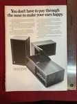 Sylvania Cs 15W Stereo Speakers 1969 Print Ad - Great To Frame!. Fixed Price $5.95.