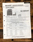 Sharp SC-9800AV Stereo System Service Manual Supp *original*. Fixed Price $19.97.