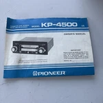 Vintage Pioneer KP-4500 Owner Manual Classic Car Stereo Cassette Deck Orig. Fixed Price $19.99.
