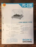 Sony PS-X30 Record Player / Turntable Service Manual *original*. Fixed Price $24.97.