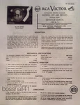 Rca Victor RP168 45 Rpm Record Changer Manual 1949 1950 Versions 17 Pages. Fixed Price $21.67.