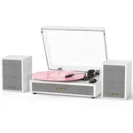Vinyl Record Player 3 Speed Belt Drive Turntable Rca Aux White Wood External. Fixed Price $209.99.