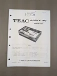 Teac A-160/A-140 Stereo Cassette Decks Parts List D-931. Fixed Price $64.95.
