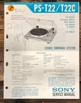 Sony PS-T22C Record Player / Turntable Service Manual *original*. Fixed Price $19.97.