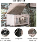 Crosley CR7015A-GY Medley 3-SPEED Record Player Entertainment Center Gray. Fixed Price $99.97.