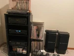 Audio System: Technics Turntable, Pioneer Receiver, Sony Cd & Cassette Player. Fixed Price $650.00.