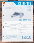 Sony PS-10FB Record Player / Turntable Service Manual *original*. Fixed Price $24.97.